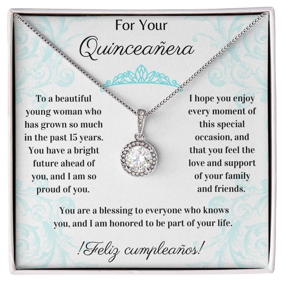 For Your Quinceañera - Turquoise - Eternal Hope Necklace - Dearly Loved Designs