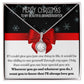 To My Beautiful Granddaughter, Merry Christmas - Red Bow - Eternal Hope Necklace - Dearly Loved Designs