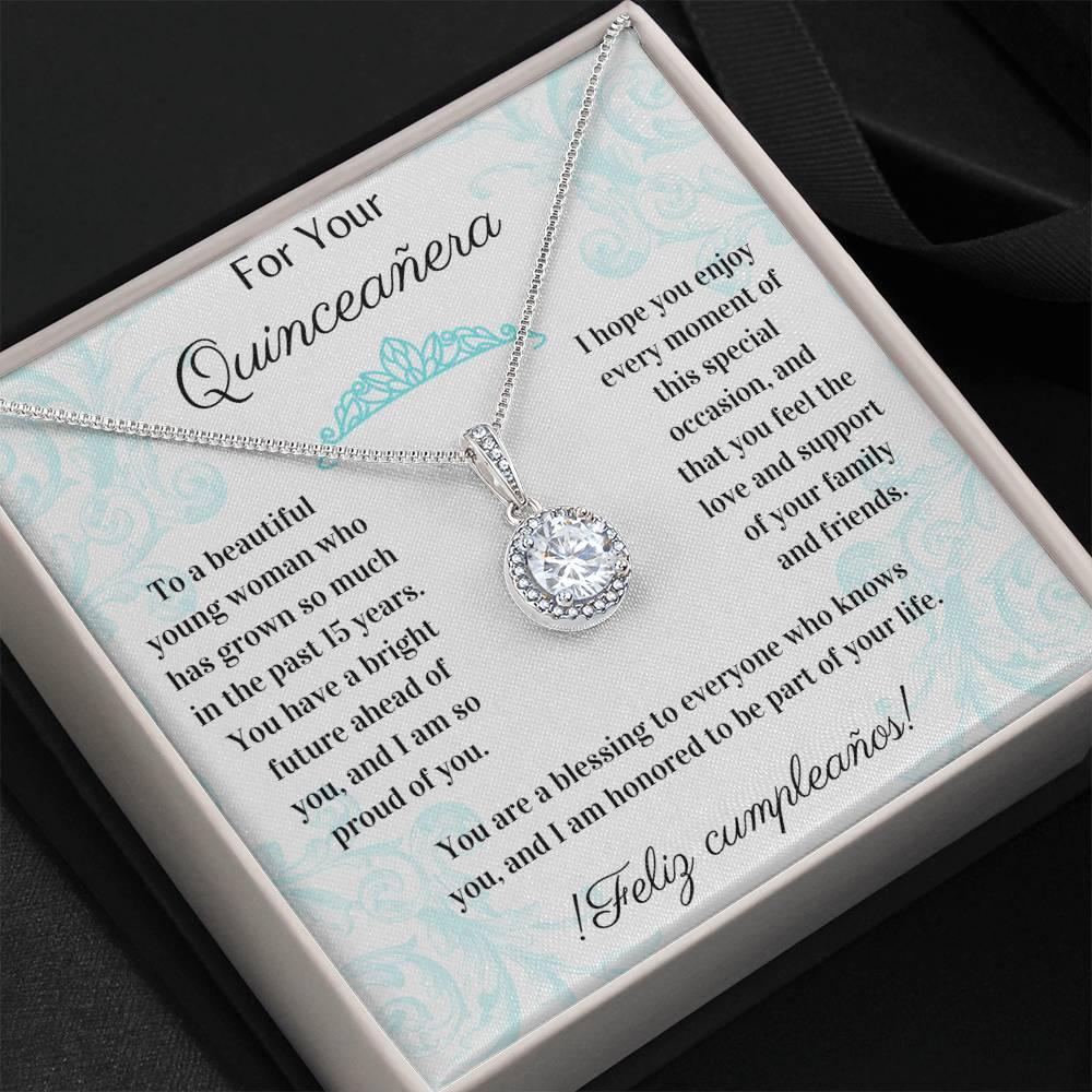 For Your Quinceañera - Turquoise - Eternal Hope Necklace - Dearly Loved Designs