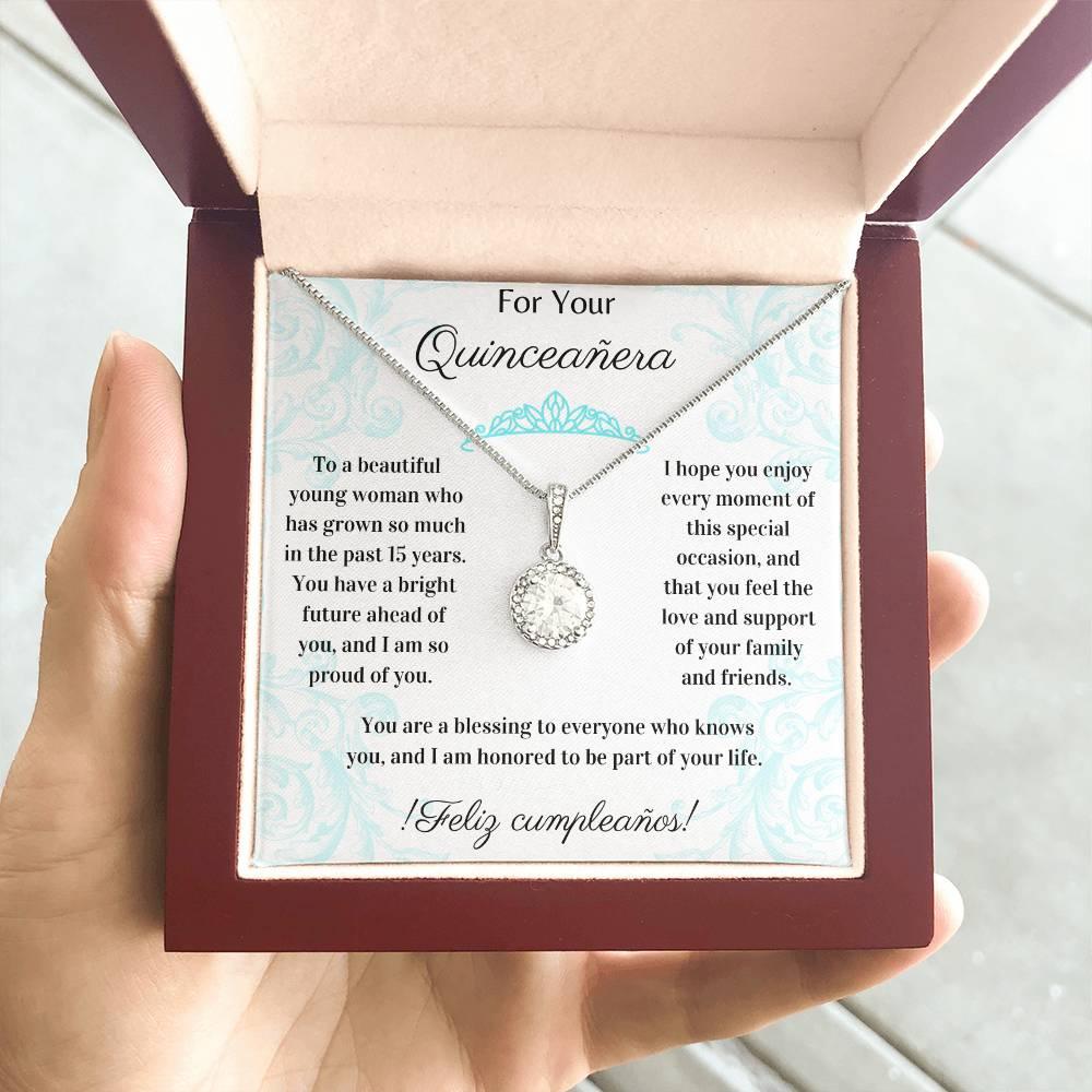 For Your Quinceañera - Turquoise - Eternal Hope Necklace - Dearly Loved Designs