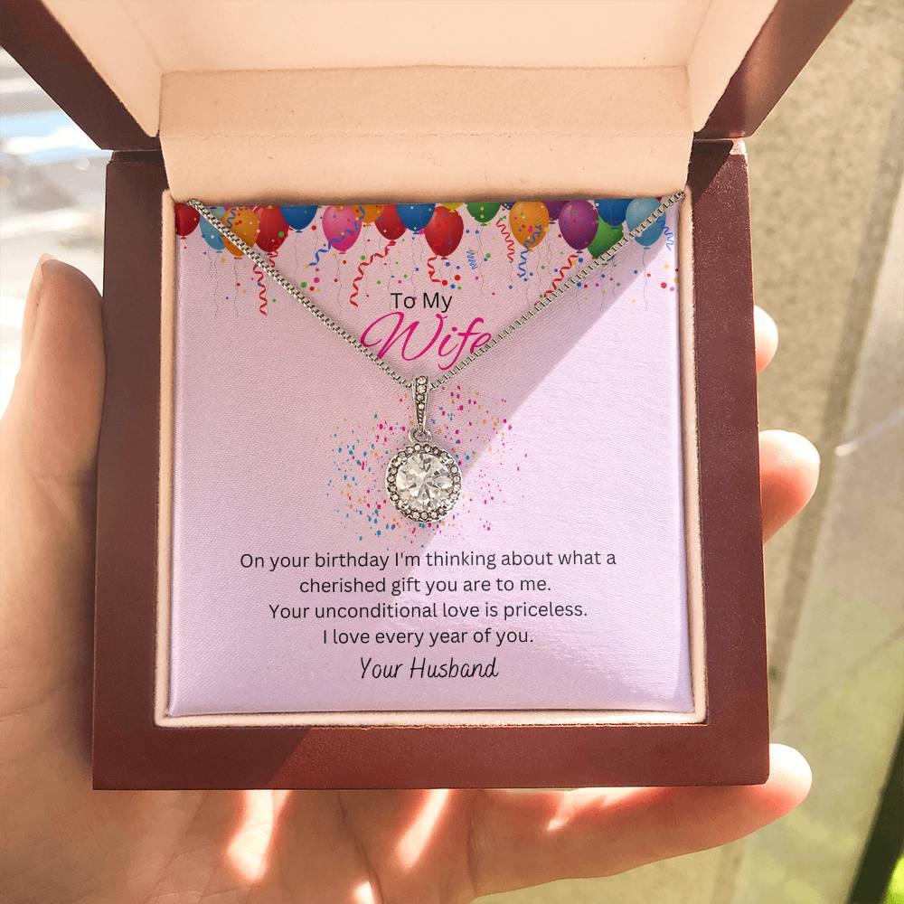 Wife, Happy Birthday - Eternal Hope Necklace - Dearly Loved Designs