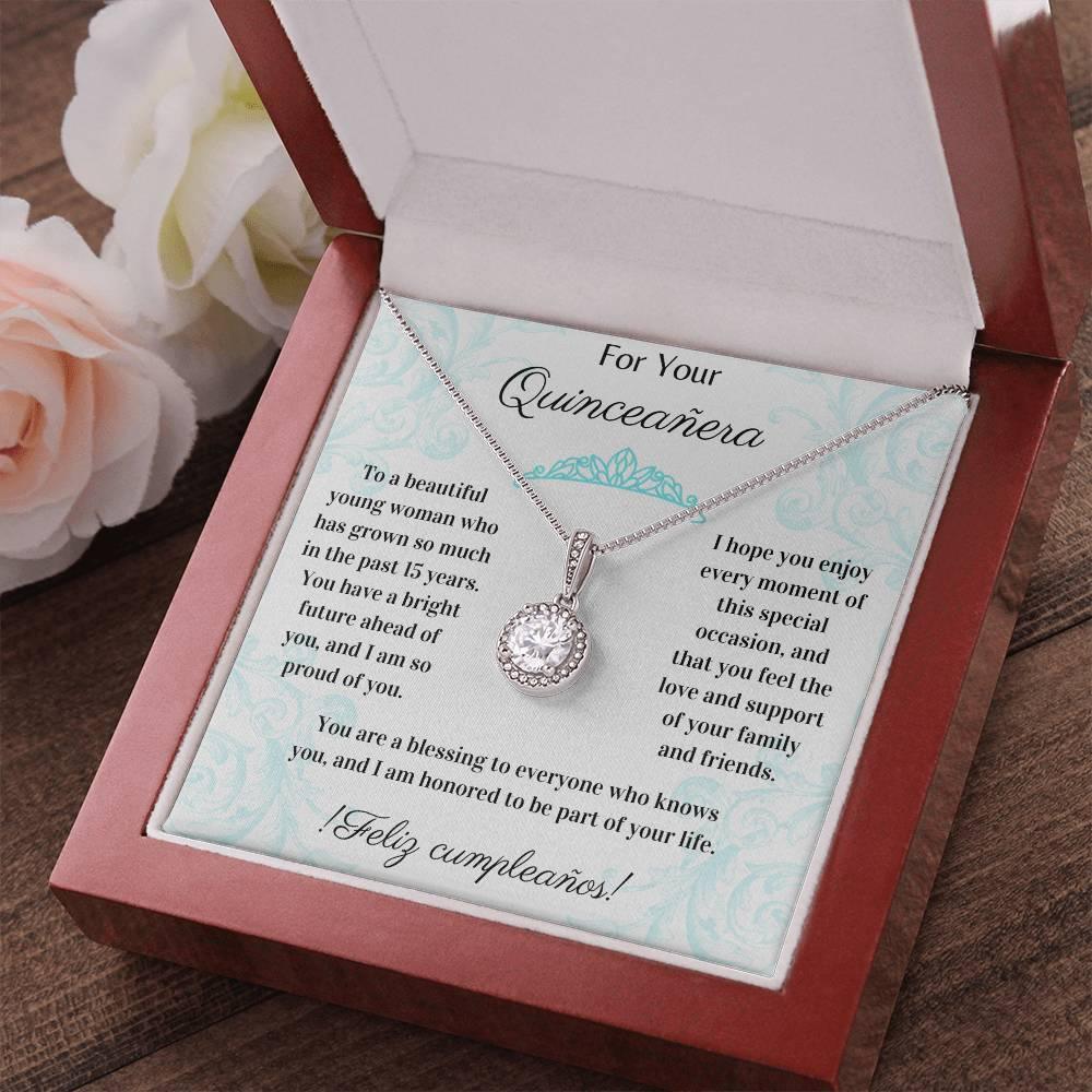 For Your Quinceañera - Turquoise - Eternal Hope Necklace - Dearly Loved Designs