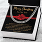 Merry Christmas, To Our Son - Cuban Link Necklace - Dearly Loved Designs