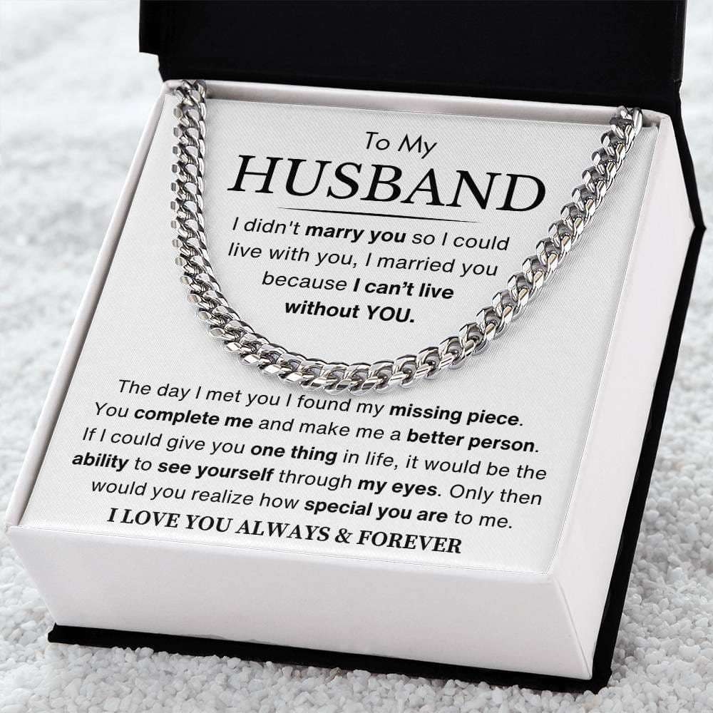 Husband - You Are My Missing Piece - Cuban Link Chain