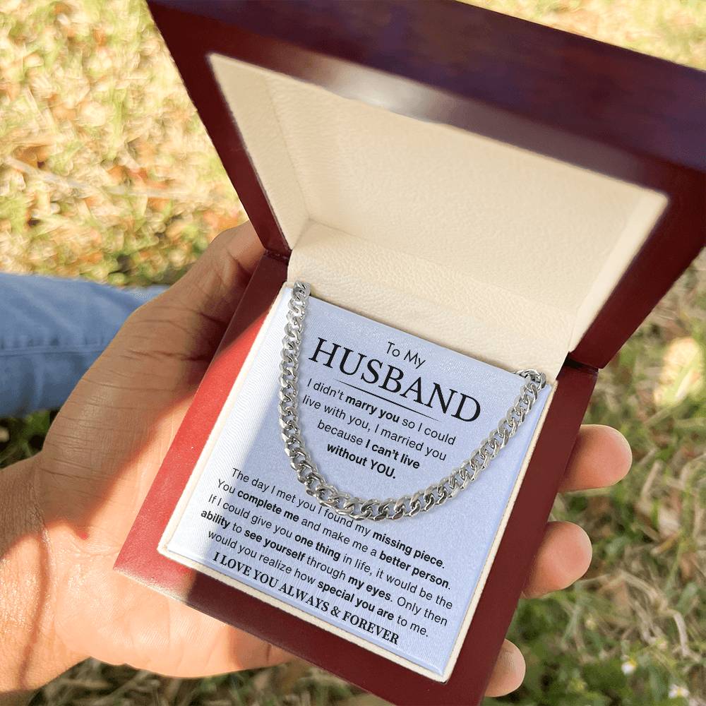 Husband - You Are My Missing Piece - Cuban Link Chain