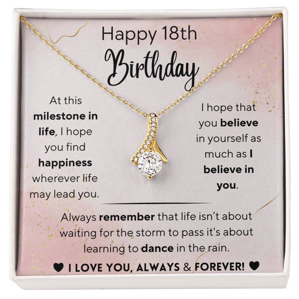 Happy 18th Birthday - Alluring Beauty Necklace - Dearly Loved Designs