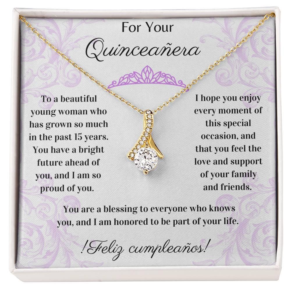 For Your Quinceañera - Purple - Alluring Beauty Necklace - Dearly Loved Designs