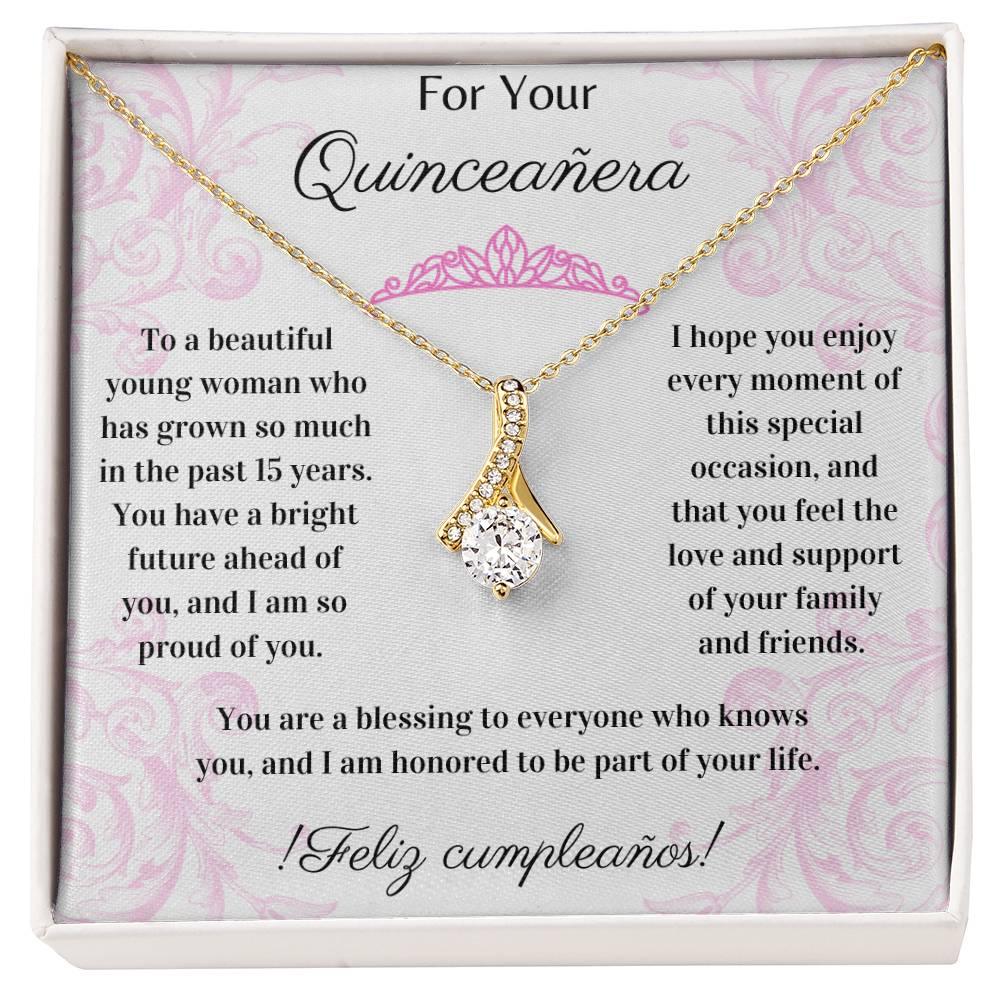 For Your Quinceañera - Pink - Alluring Beauty Necklace - Dearly Loved Designs