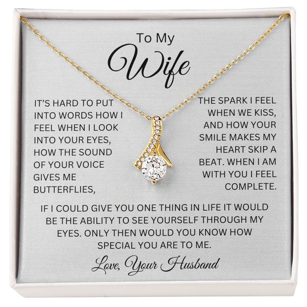 Wife - You Complete Me - Alluring Beauty Necklace - Dearly Loved Designs