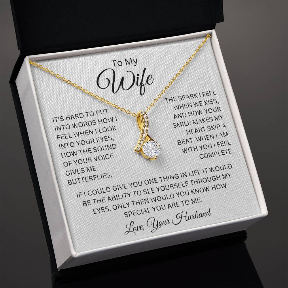 Wife - You Complete Me - Alluring Beauty Necklace - Dearly Loved Designs