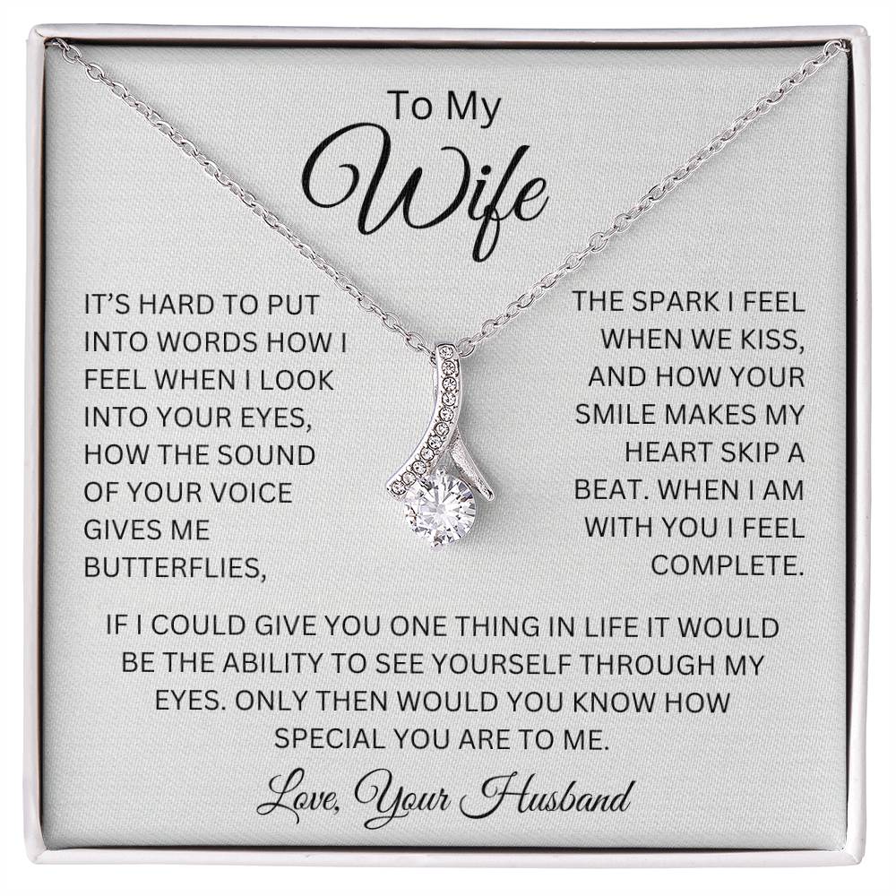 Wife - You Complete Me - Alluring Beauty Necklace - Dearly Loved Designs