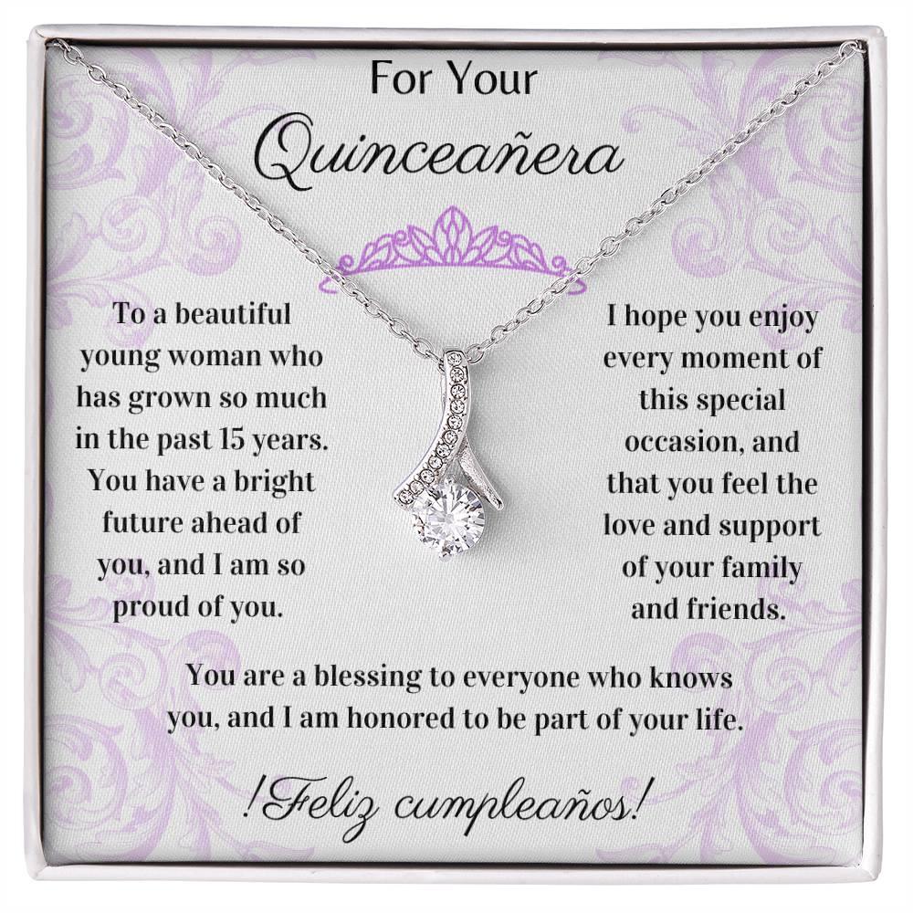 For Your Quinceañera - Purple - Alluring Beauty Necklace - Dearly Loved Designs