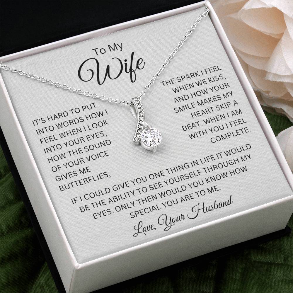 Wife - You Complete Me - Alluring Beauty Necklace - Dearly Loved Designs