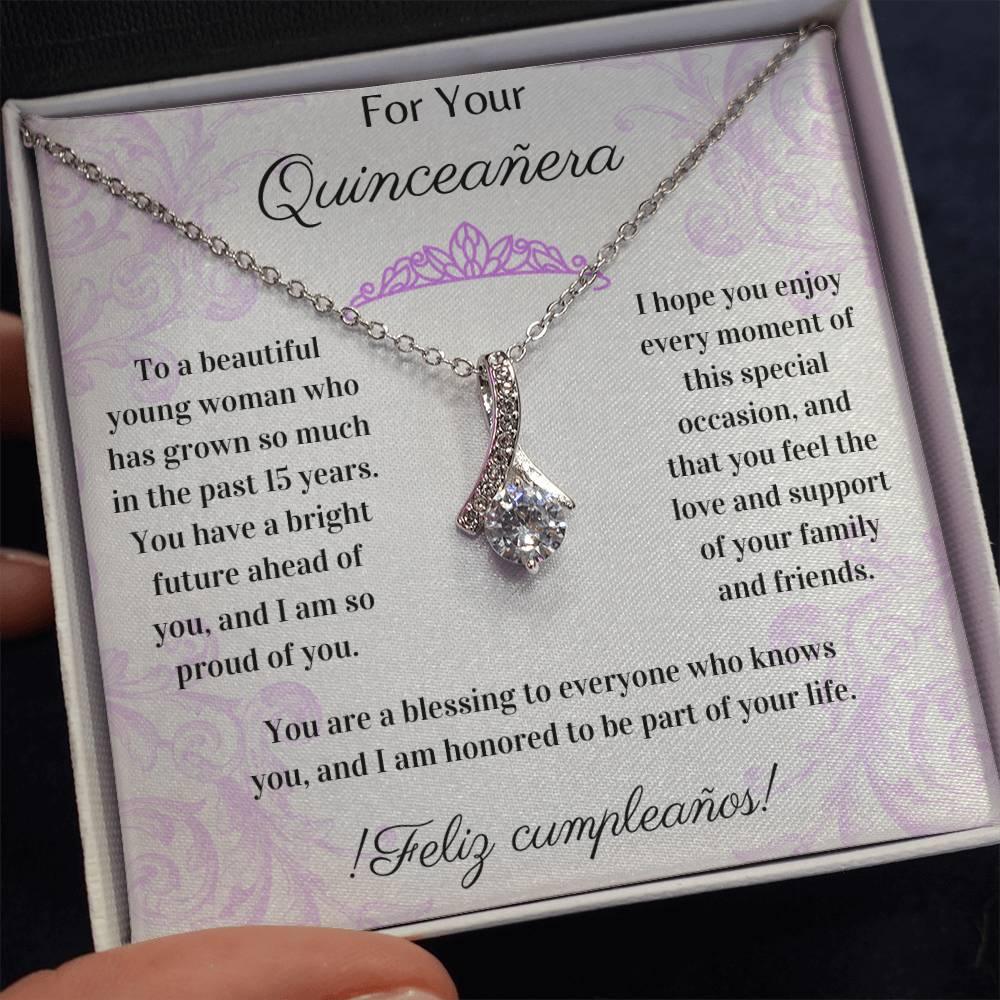 For Your Quinceañera - Purple - Alluring Beauty Necklace - Dearly Loved Designs