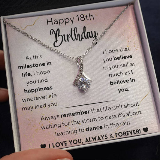 Happy 18th Birthday - Alluring Beauty Necklace - Dearly Loved Designs