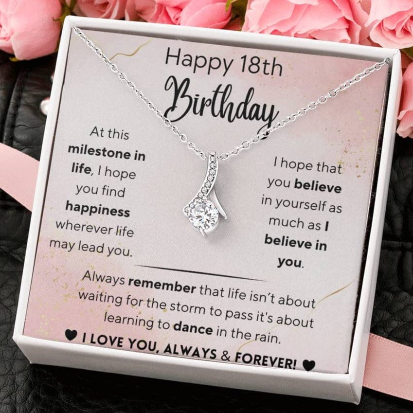 Happy 18th Birthday - Alluring Beauty Necklace - Dearly Loved Designs