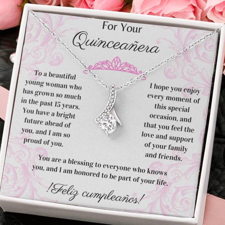 For Your Quinceañera - Pink - Alluring Beauty Necklace - Dearly Loved Designs