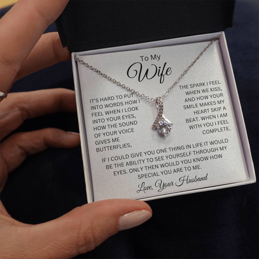 Wife - You Complete Me - Alluring Beauty Necklace - Dearly Loved Designs