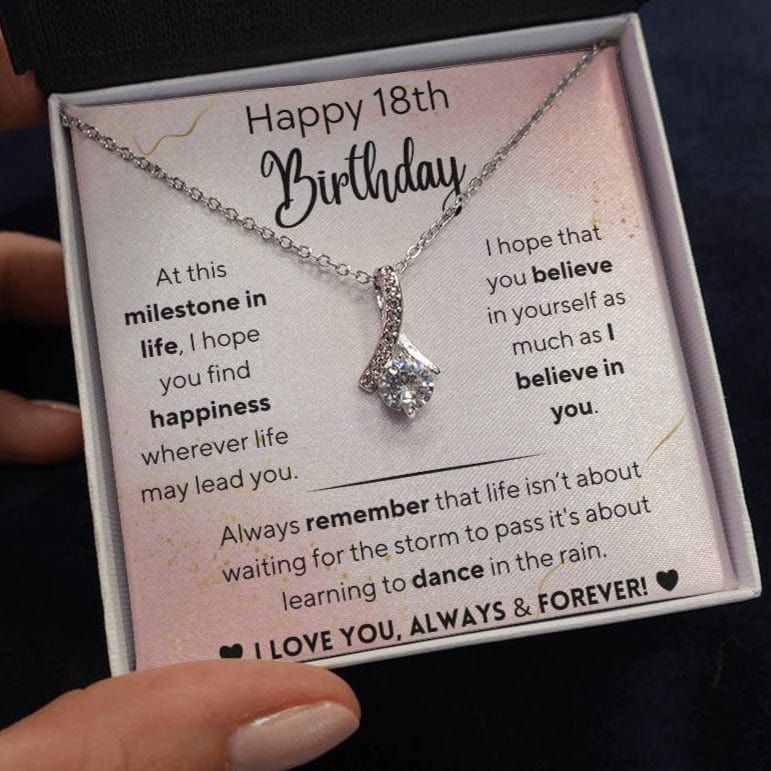 Happy 18th Birthday - Alluring Beauty Necklace - Dearly Loved Designs