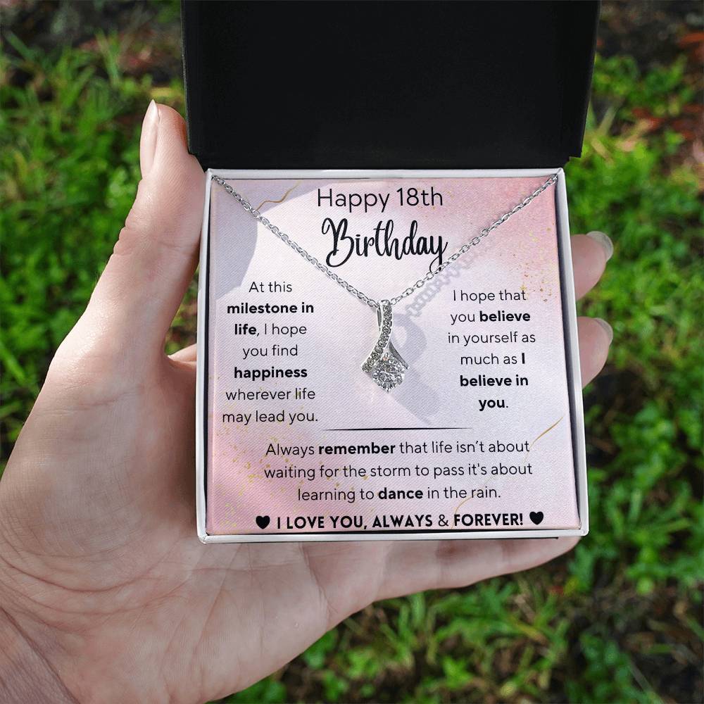 Happy 18th Birthday - Alluring Beauty Necklace - Dearly Loved Designs