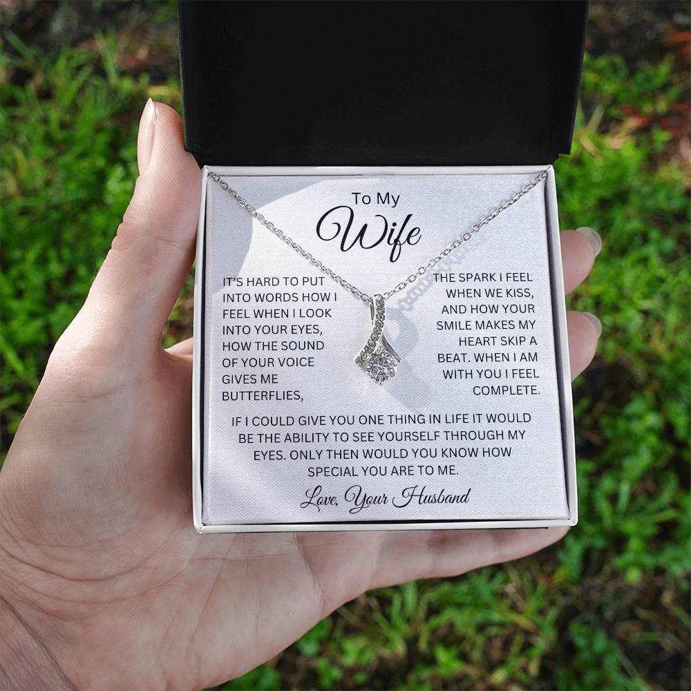 Wife - You Complete Me - Alluring Beauty Necklace - Dearly Loved Designs