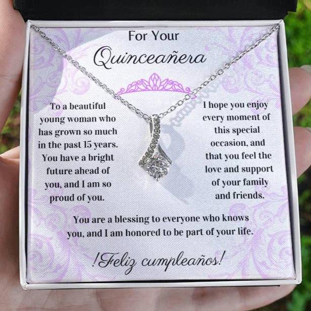 For Your Quinceañera - Purple - Alluring Beauty Necklace - Dearly Loved Designs