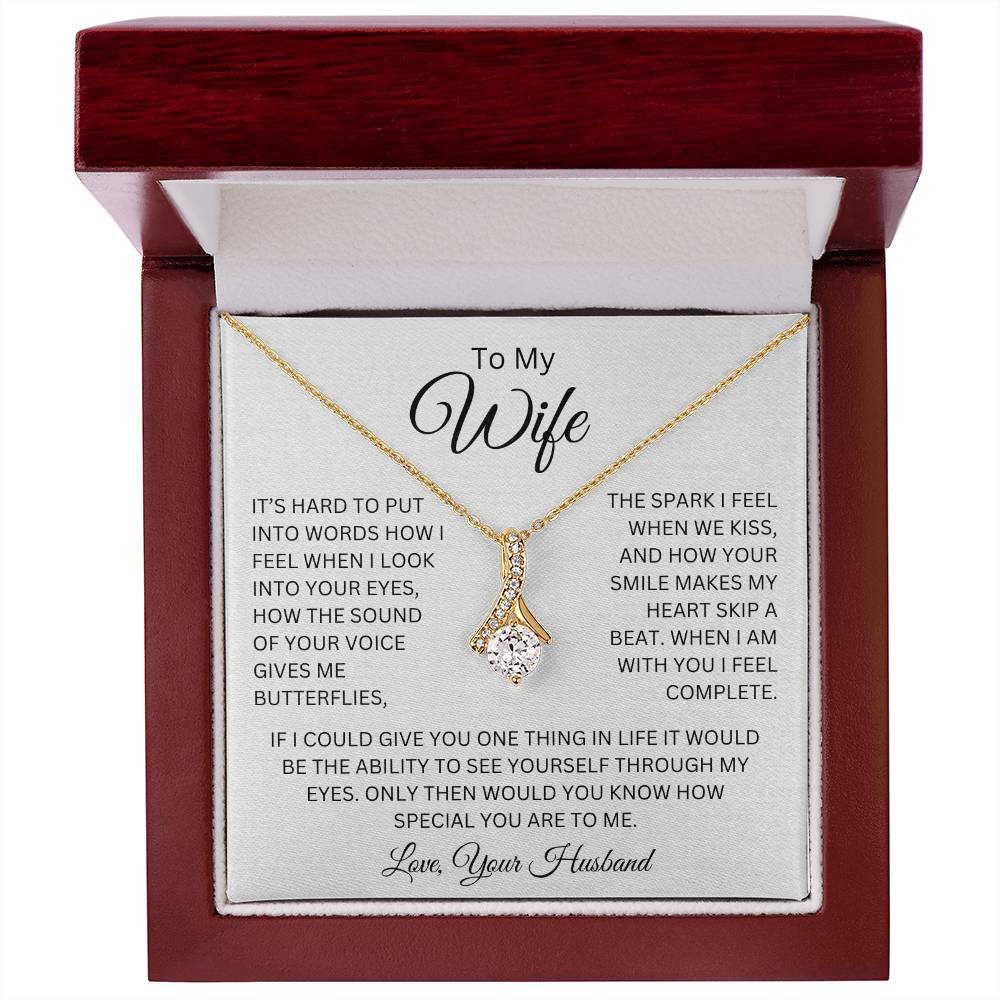 Wife - You Complete Me - Alluring Beauty Necklace - Dearly Loved Designs