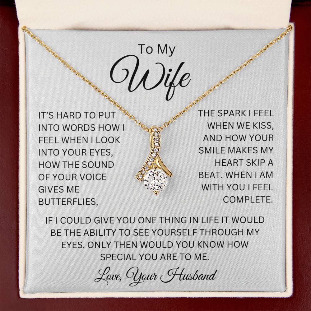 Wife - You Complete Me - Alluring Beauty Necklace - Dearly Loved Designs