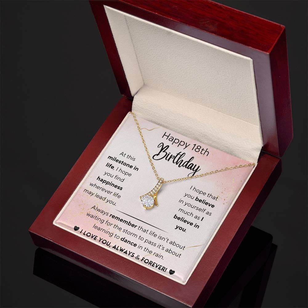 Happy 18th Birthday - Alluring Beauty Necklace - Dearly Loved Designs