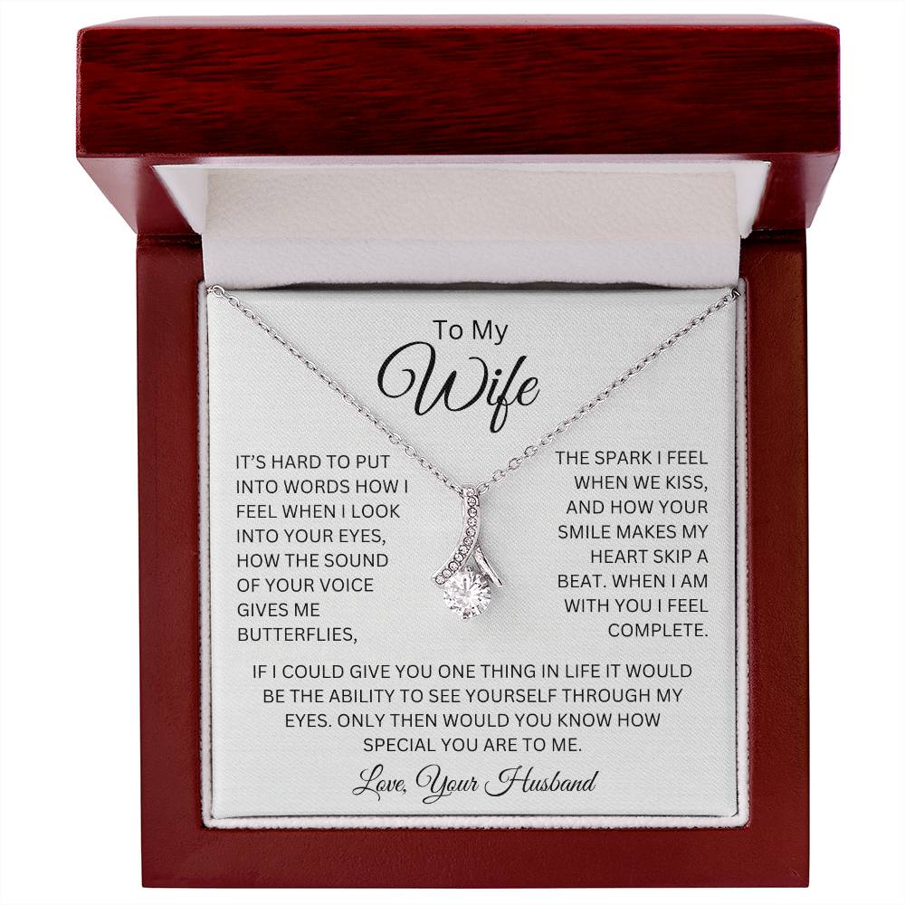 Wife - You Complete Me - Alluring Beauty Necklace - Dearly Loved Designs