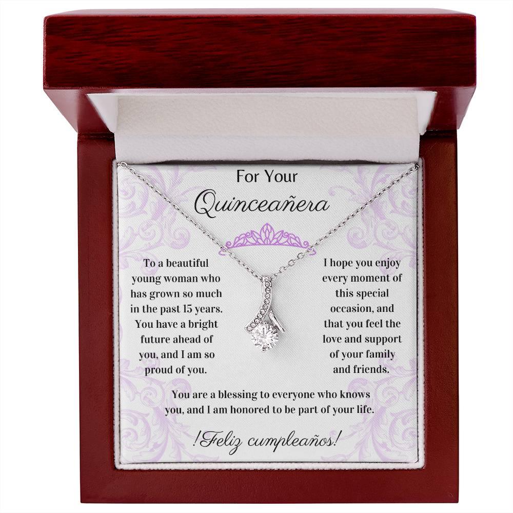 For Your Quinceañera - Purple - Alluring Beauty Necklace - Dearly Loved Designs