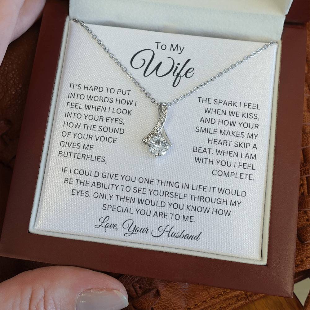 Wife - You Complete Me - Alluring Beauty Necklace - Dearly Loved Designs