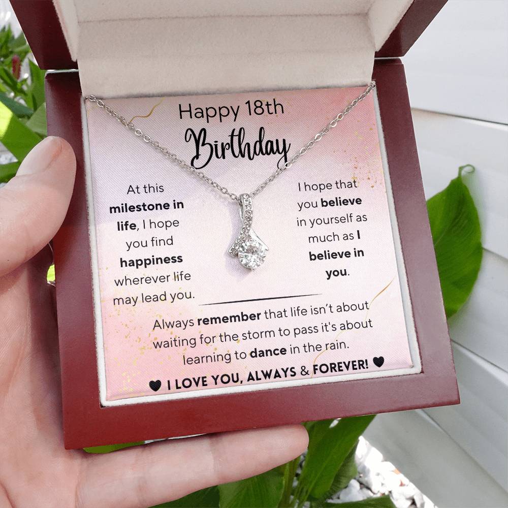 Happy 18th Birthday - Alluring Beauty Necklace - Dearly Loved Designs