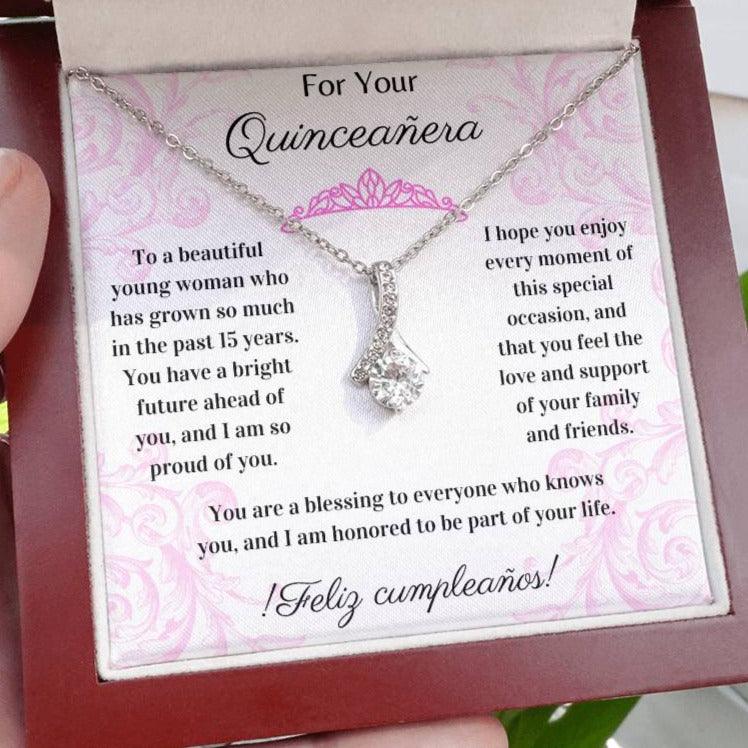 For Your Quinceañera - Pink - Alluring Beauty Necklace - Dearly Loved Designs