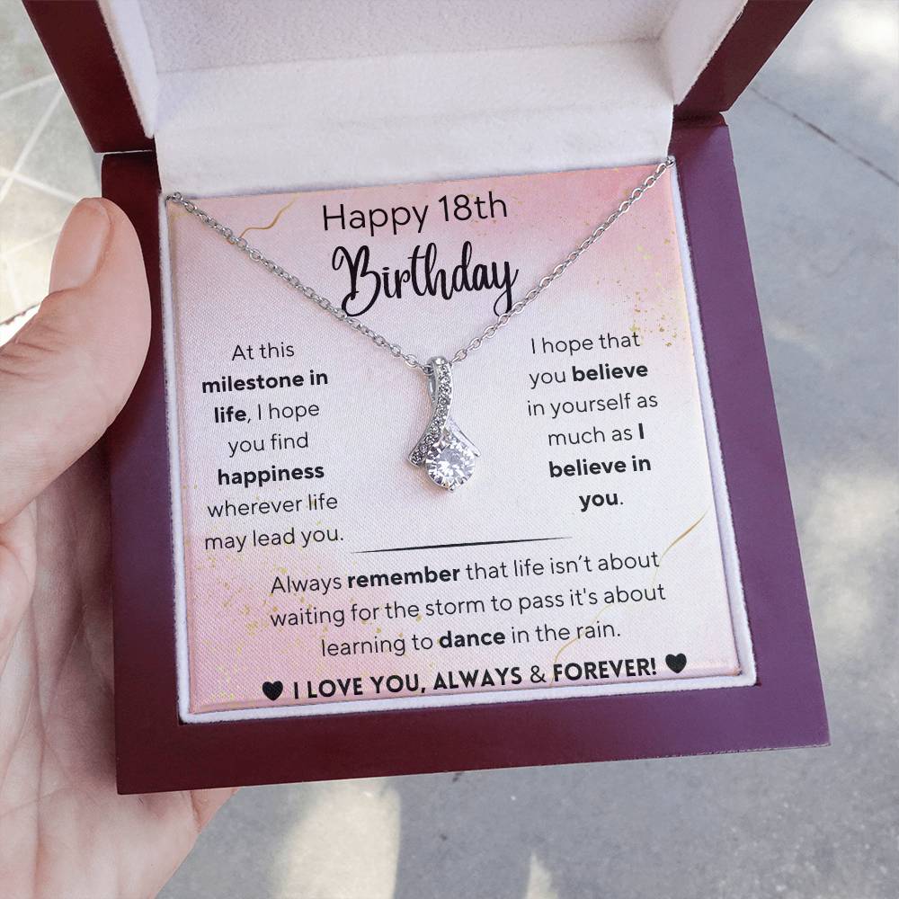 Happy 18th Birthday - Alluring Beauty Necklace - Dearly Loved Designs