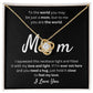 Mom - You Mean the World to Me - Love Knot Necklace