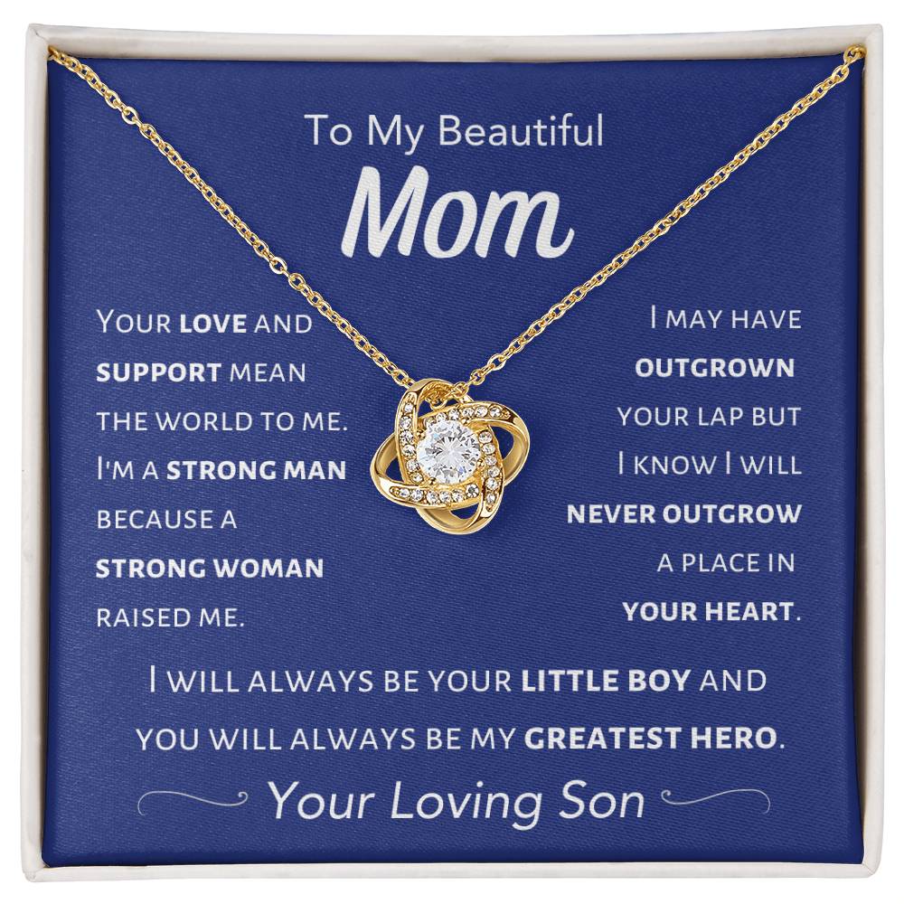 Mom - My Greatest Hero - Navy Blue - Gift for Mom From Son