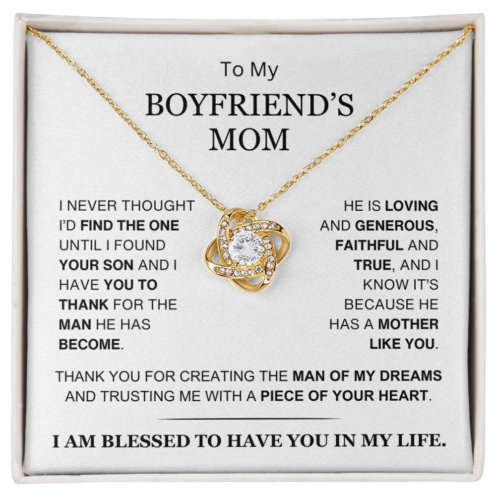 Boyfriend's Mom - I Am Blessed to Have You In My Life - Love Knot Necklace