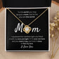 Mom - You Mean the World to Me - Love Knot Necklace