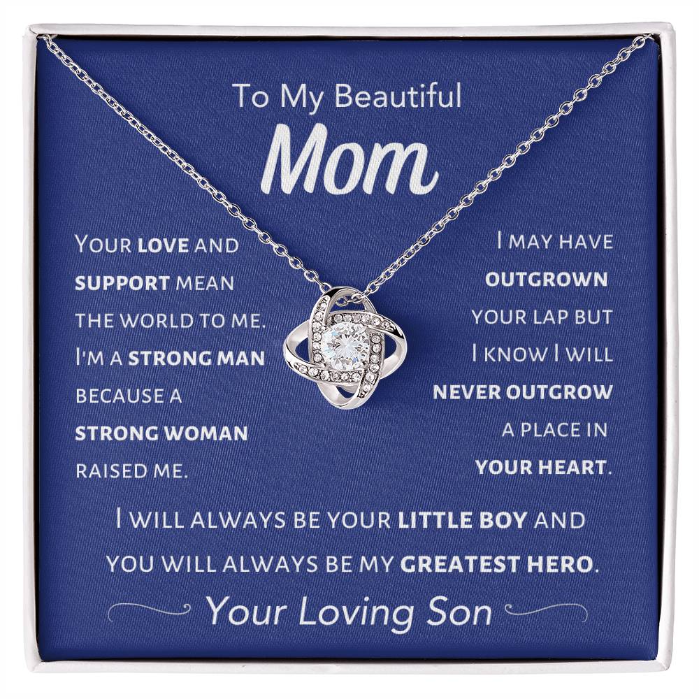 Mom - My Greatest Hero - Navy Blue - Gift for Mom From Son