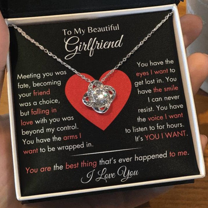 Girlfriend - It's You I Want - Love Knot Necklace - Dearly Loved Designs