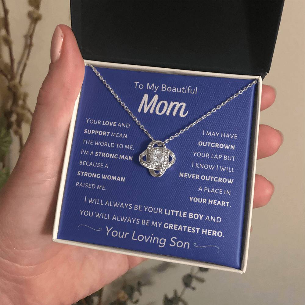 Mom - My Greatest Hero - Navy Blue - Gift for Mom From Son