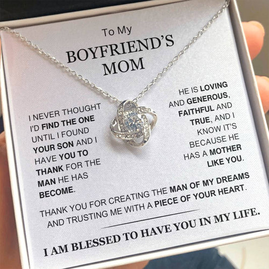 Boyfriend's Mom - I Am Blessed to Have You In My Life - Love Knot Necklace