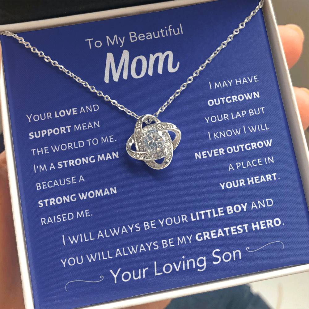 Mom - My Greatest Hero - Navy Blue - Gift for Mom From Son