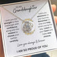 Granddaughter - You Make Me Proud - Love Knot Necklace - Dearly Loved Designs