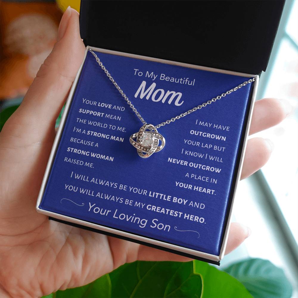 Mom - My Greatest Hero - Navy Blue - Gift for Mom From Son