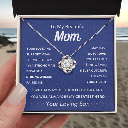 Mom - My Greatest Hero - Navy Blue - Gift for Mom From Son