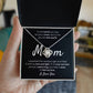 Mom - You Mean the World to Me - Love Knot Necklace