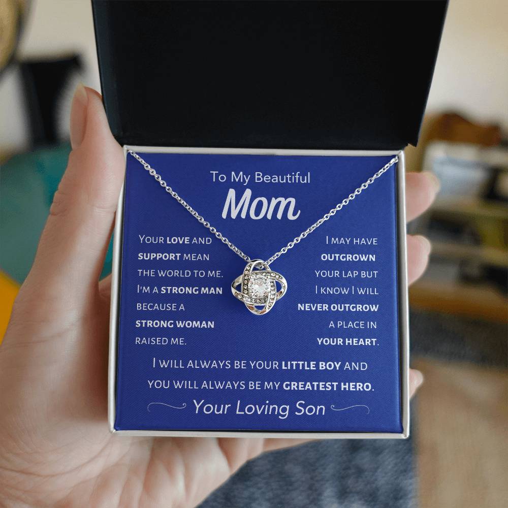 Mom - My Greatest Hero - Navy Blue - Gift for Mom From Son