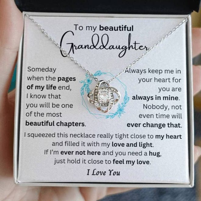 Granddaughter - Most Beautiful Chapter - Love Knot Necklace - Dearly Loved Designs